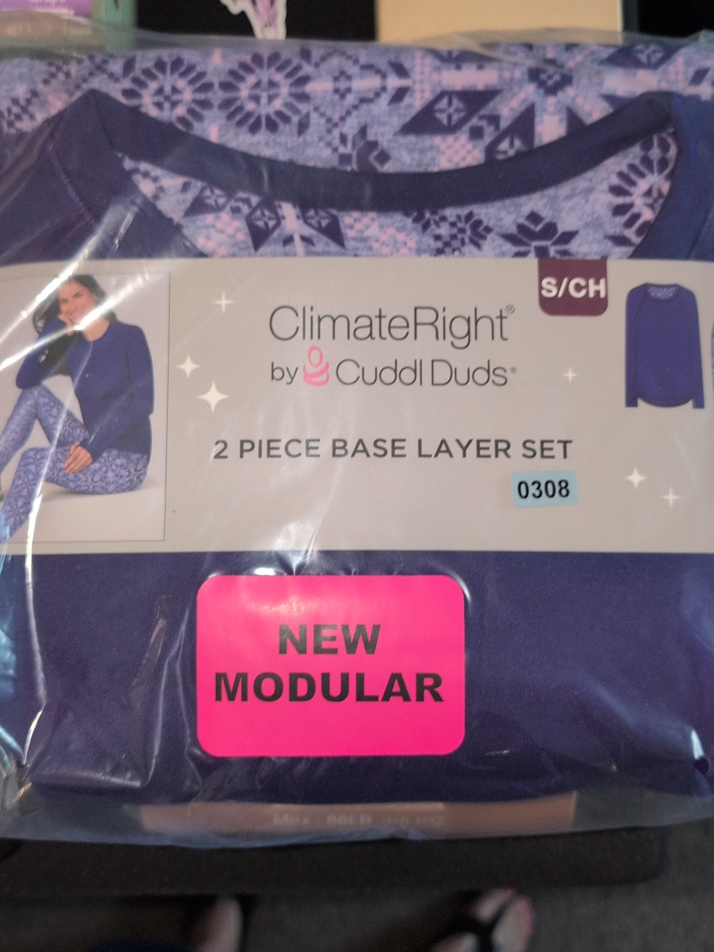 Cuddl Duds Purple Two-Piece Base Layer Set